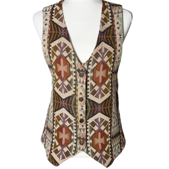 Gotcha Covered Jackets & Blazers - Vintage Gotcha Covered Multicolor Patterned Vest